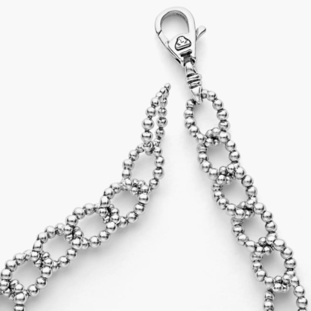 Caviar Spark Circle Diamond Link Bracelet from Lagos Sz 7 - Picture 3 of 13